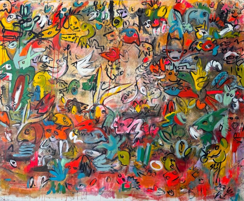 Very Animal, Manuela Gottfried, Acryl auf Leinwand, 170 x 140 cm, anfragen